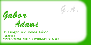 gabor adami business card